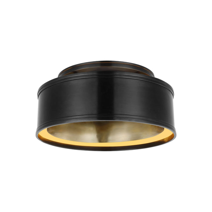 Connery LED Flush Mount Ceiling Light in Bronze (14-Inch).