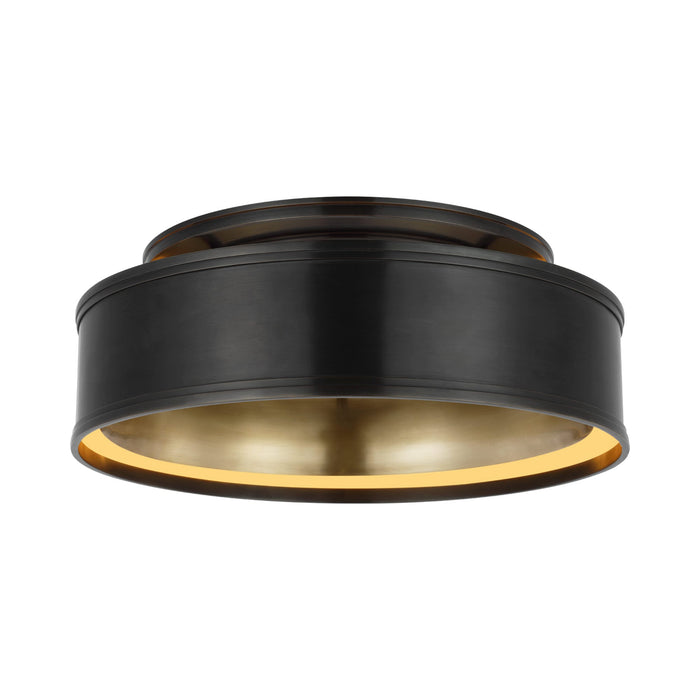 Connery LED Flush Mount Ceiling Light in Bronze (18-Inch).