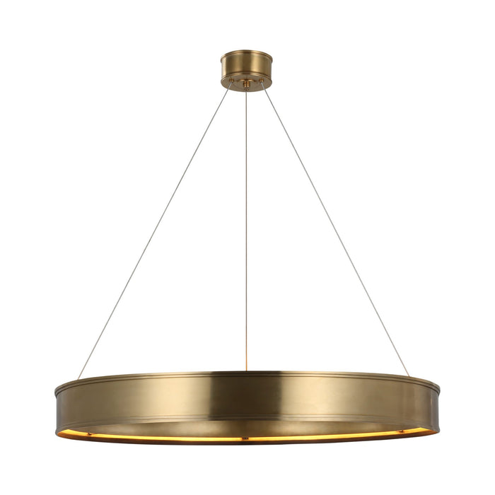 Connery Ring LED Chandelier in Antique-Burnished Brass (40-Inch).