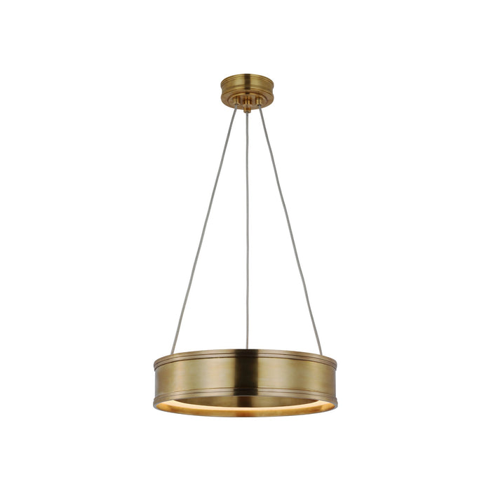 Connery Ring LED Chandelier in Antique-Burnished Brass (14-Inch).