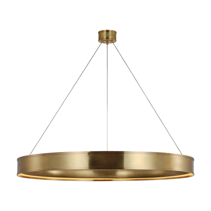 Connery Ring LED Chandelier in Antique-Burnished Brass (50-Inch).