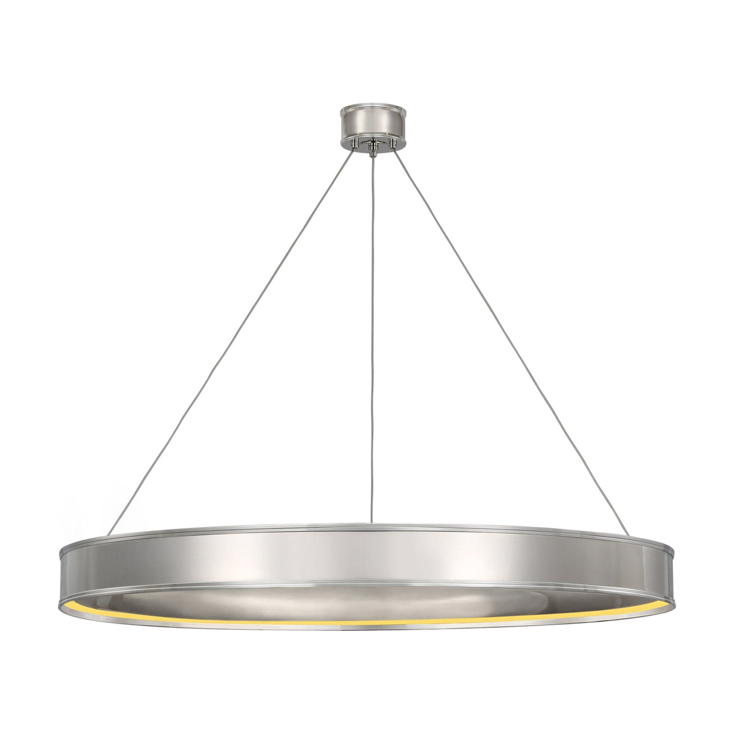 Connery Ring LED Chandelier in Polished Nickel (50-Inch).