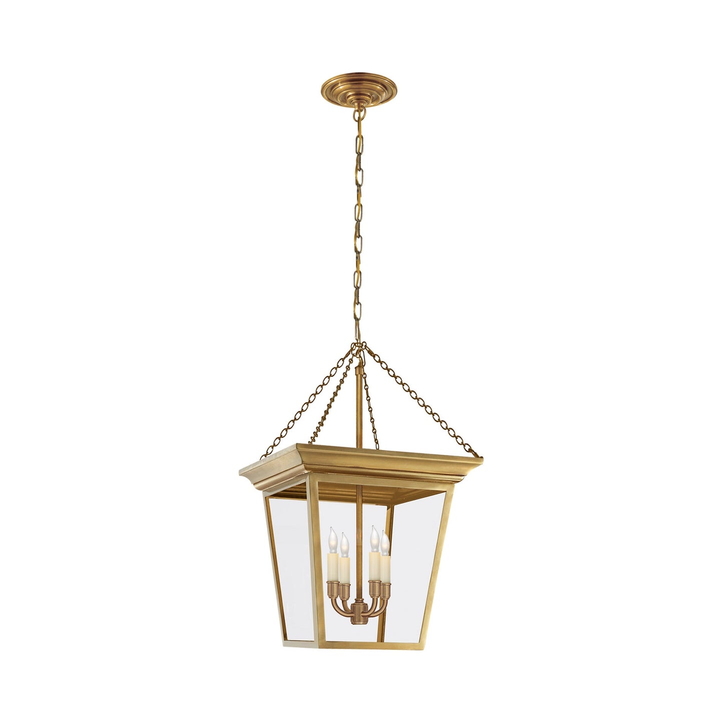 Cornice Lantern Pendant Light in Bronze (Small).