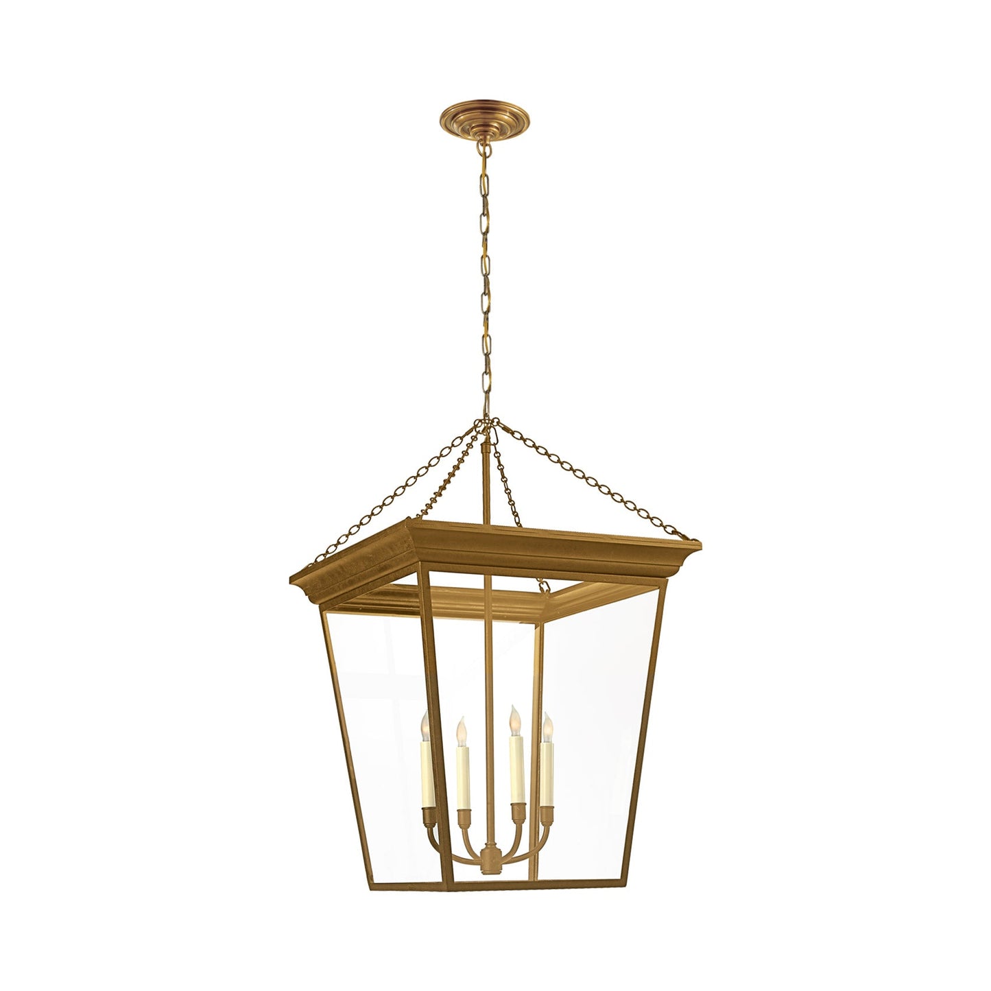 Cornice Lantern Pendant Light in Bronze (Large).