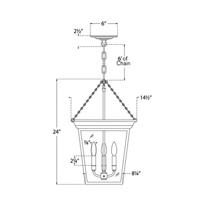 Cornice Lantern Pendant Light in Detail.