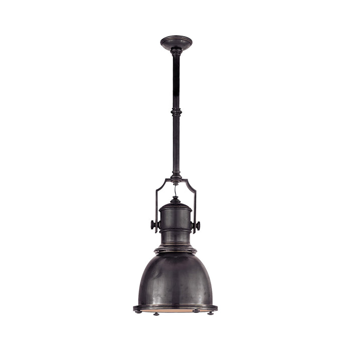 Country Industrial Pendant Light in Bronze/Bronze (Small).