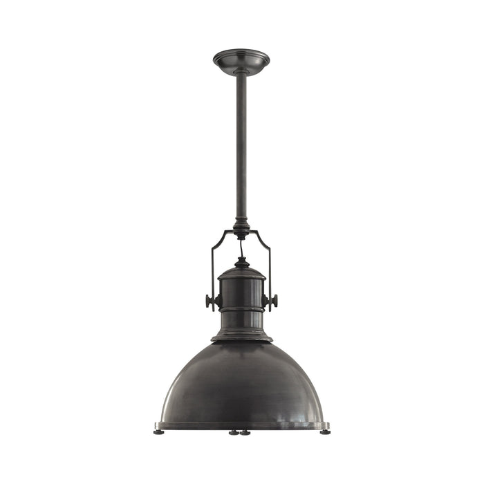Country Industrial Pendant Light in Bronze/Bronze (Large).
