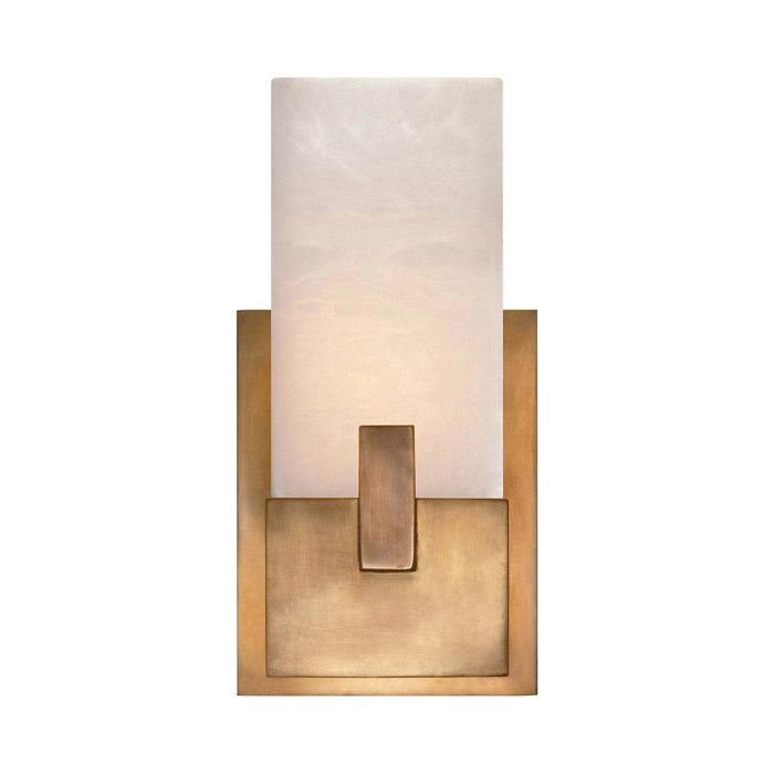 Covet LED Bath Wall Light in Short/Antique-Burnished Brass.
