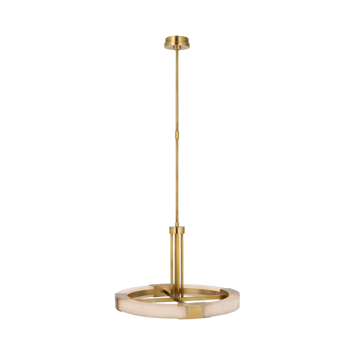 Covet Ring LED Chandelier in Antique-Burnished Brass (Medium).