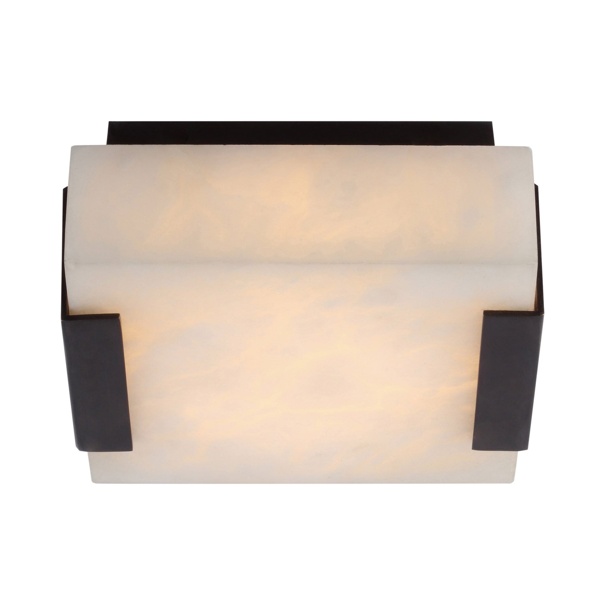 Covet Solitaire LED Flush Mount Ceiling Light in Low Clip/Bronze.