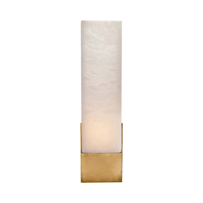 Covet Tall LED Wall Light in Antique-Burnished Brass.
