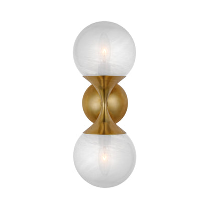 Cristol Wall Light in Hand-Rubbed Antique Brass (2-Light).