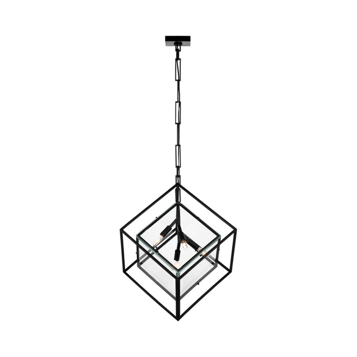 Cubed LED Pendant Light in Aged Iron (Large).