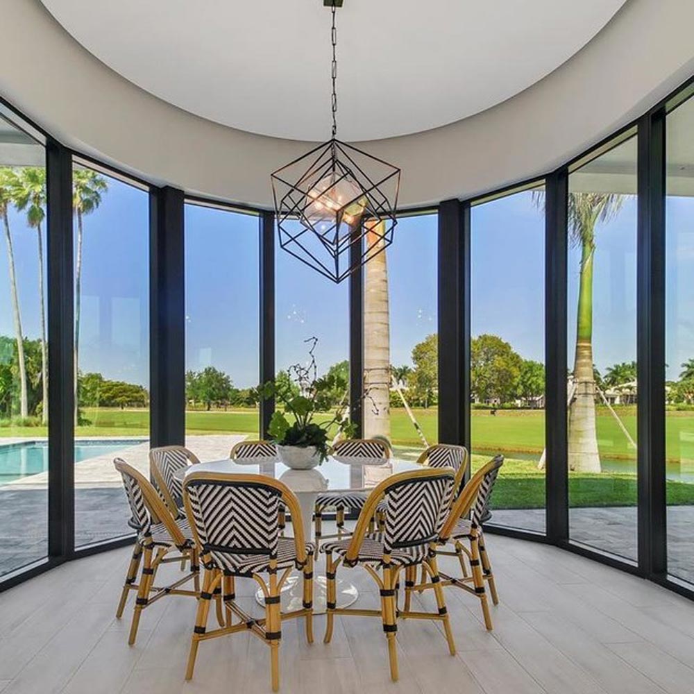 Cubist Chandelier in living room.