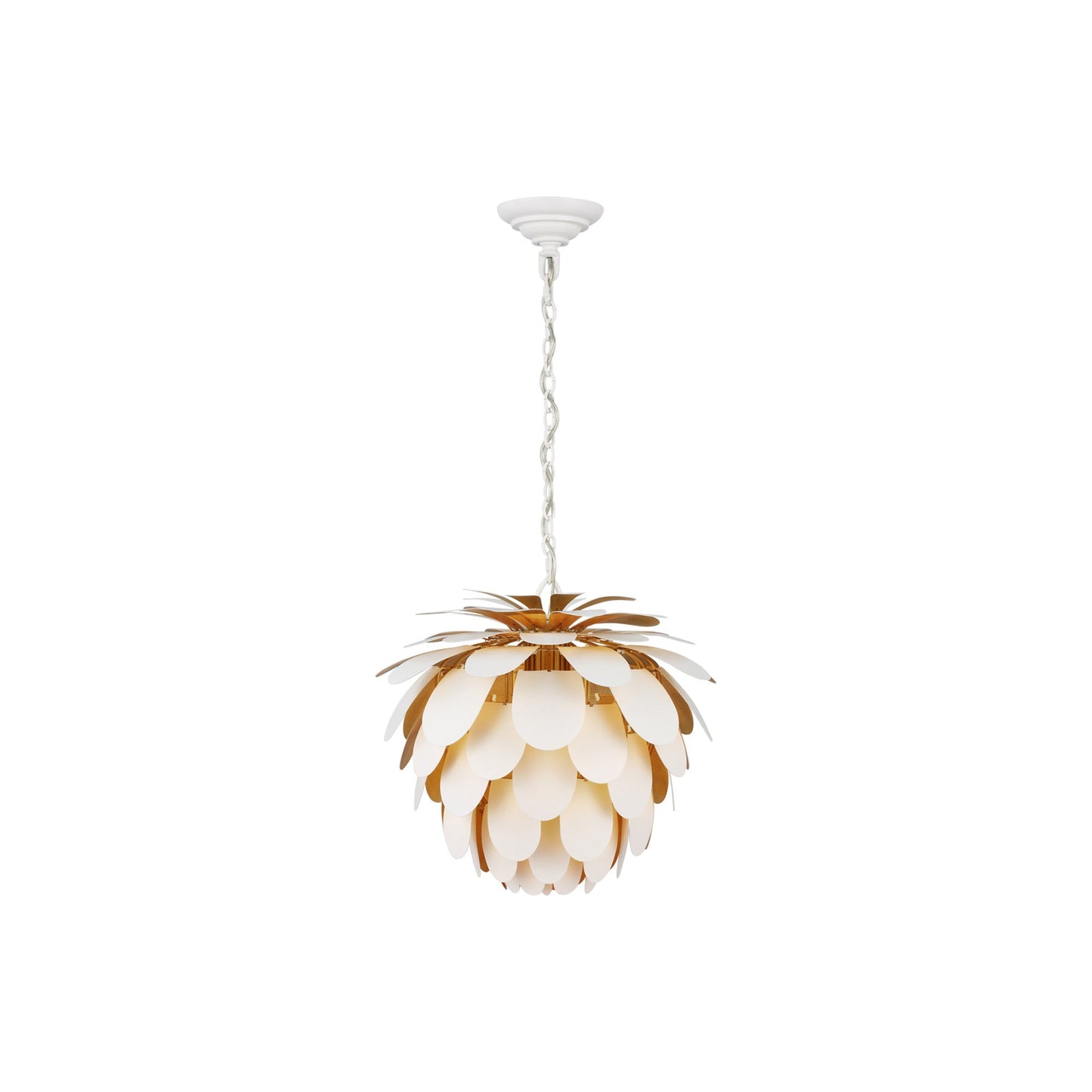 Cynara Chandelier in White/Gild (Small).