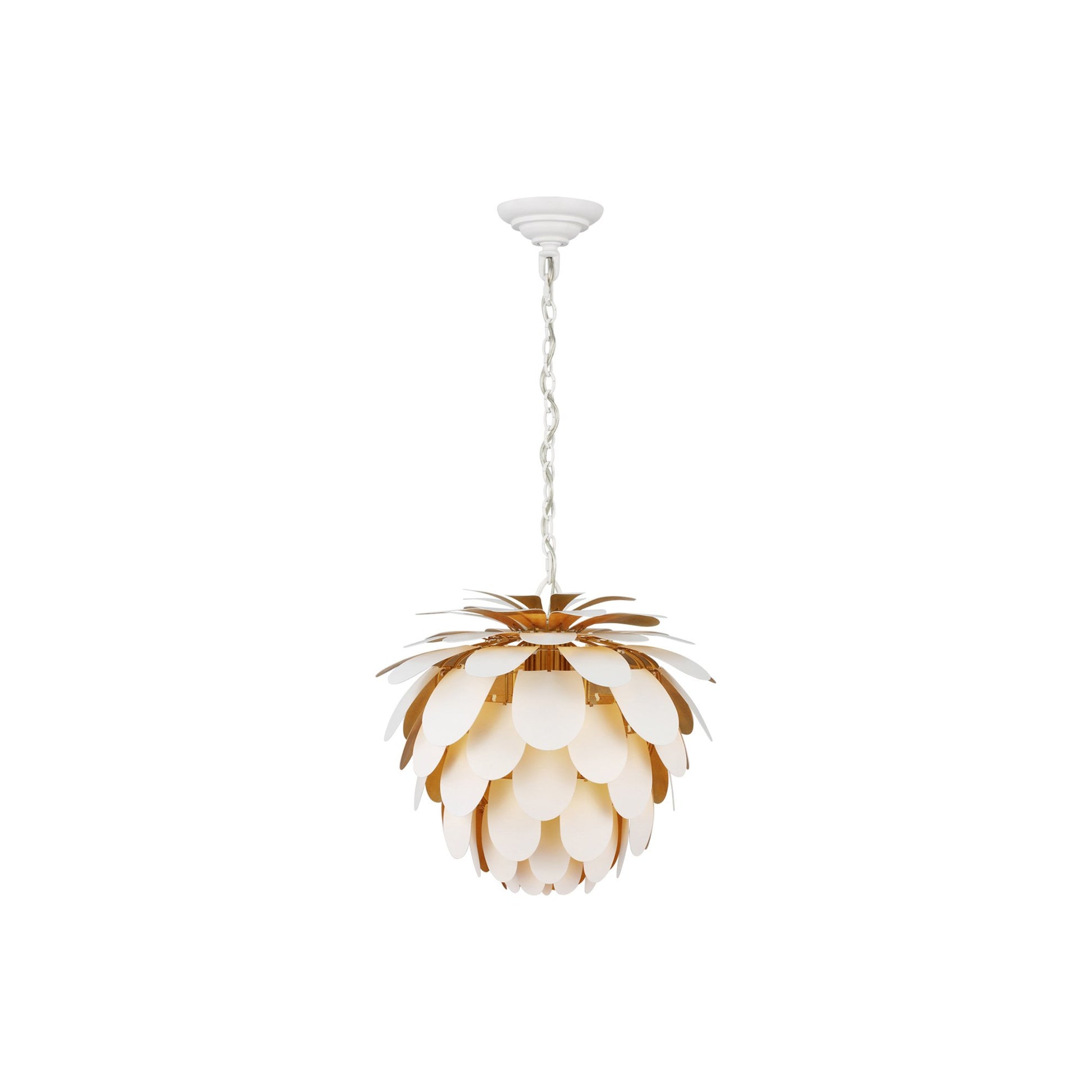 Cynara Chandelier in White/Gild (Small).