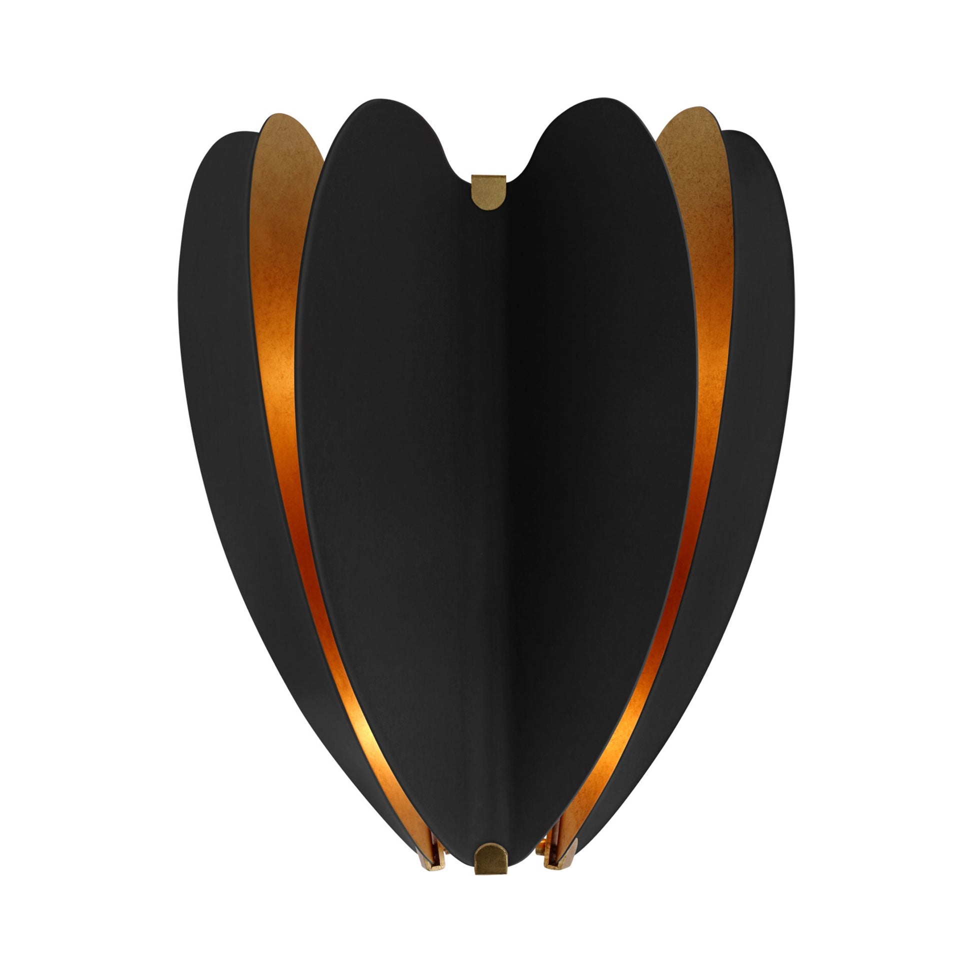 Danes LED Wall Light in Matte Black/Gild.