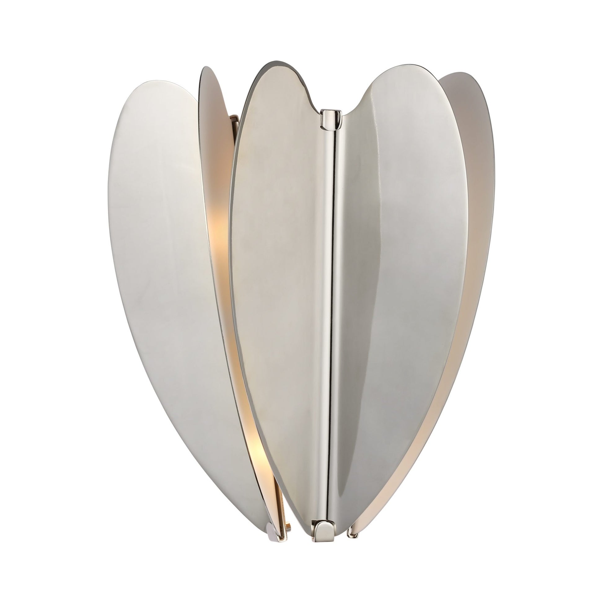 Danes LED Wall Light in Polished Nickel.