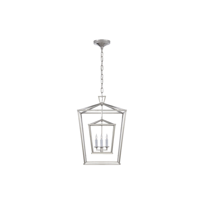 Darlana Double Cage Pendant Light in Polished Nickel (Medium).