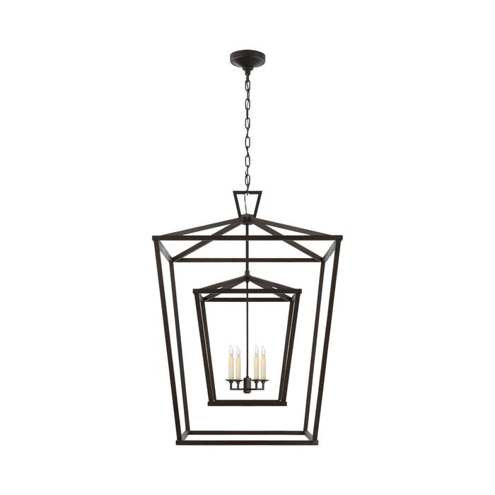 Darlana Double Cage Pendant Light in Aged Iron (X-Large).