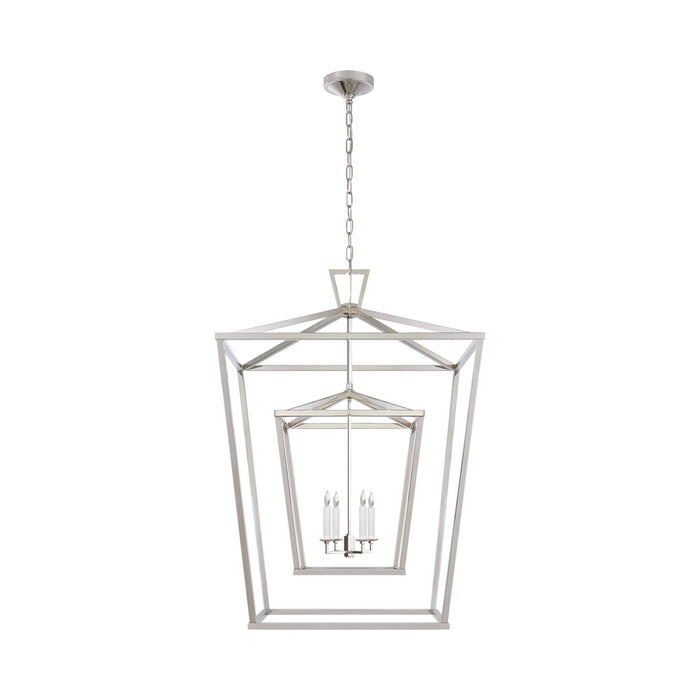 Darlana Double Cage Pendant Light in Polished Nickel (X-Large).