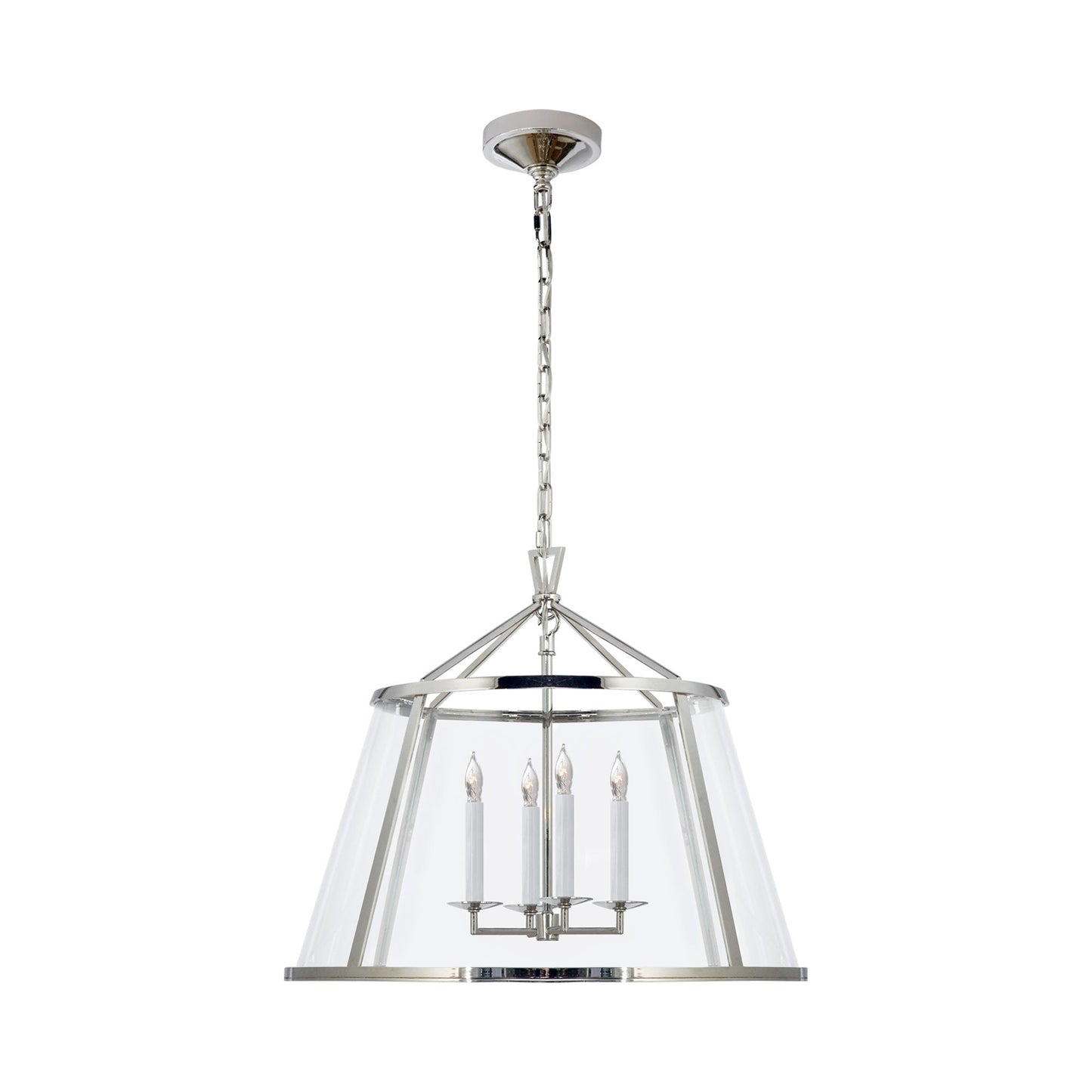 Darlana Drum Pendant Light in Polished Nickel (Large).