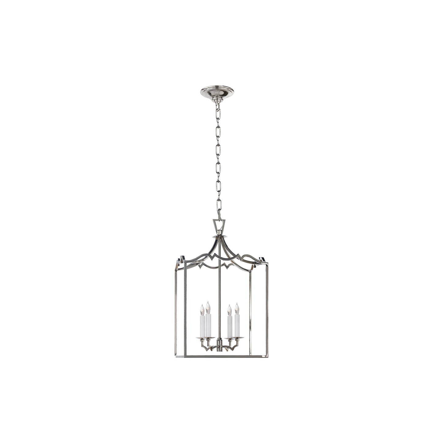 Darlana Fancy Pendant Light in Polished Nickel (Small).