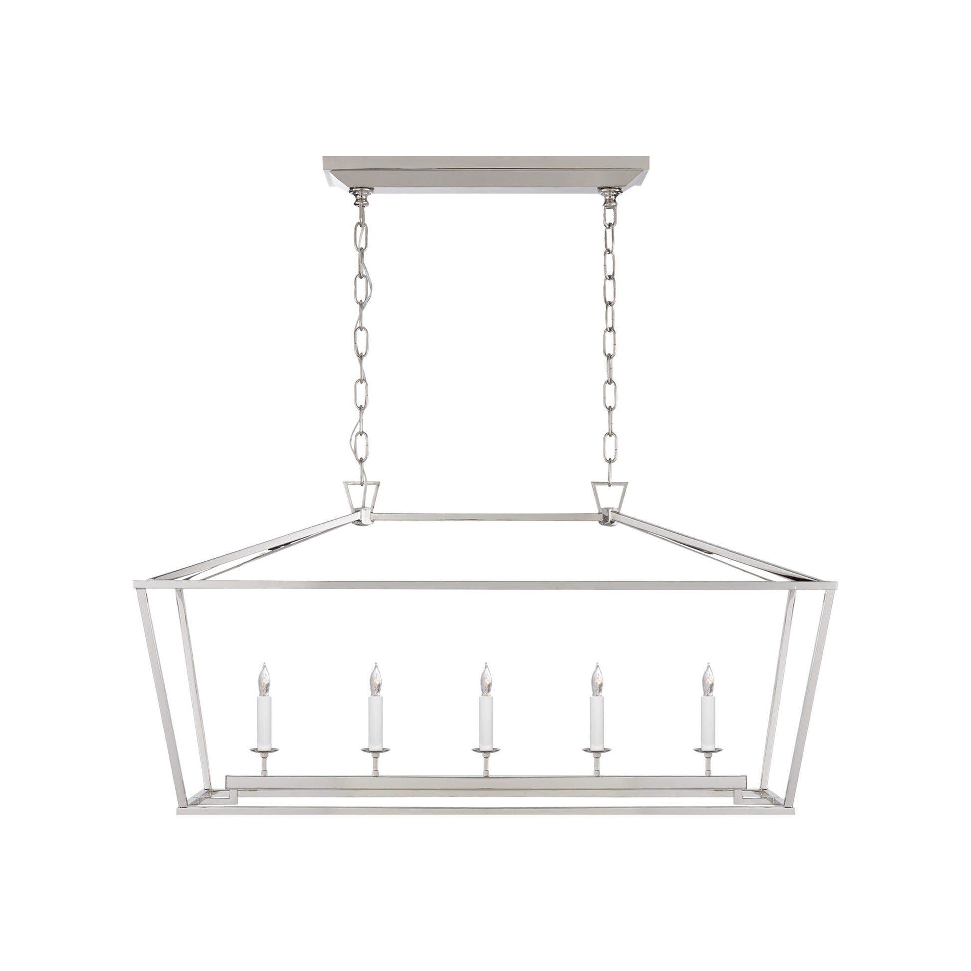 Darlana Linear Pendant Light in Polished Nickel (Medium).