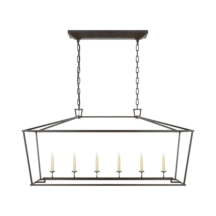 Darlana Linear Pendant Light in Aged Iron (Large).