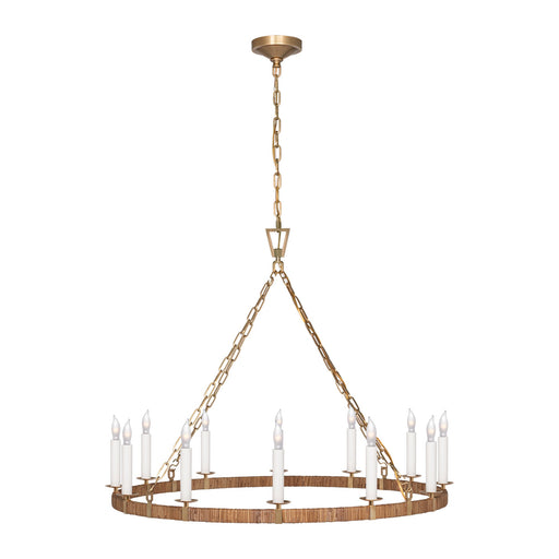 Darlana Rattan Wrapped Ringed LED  Chandelier.