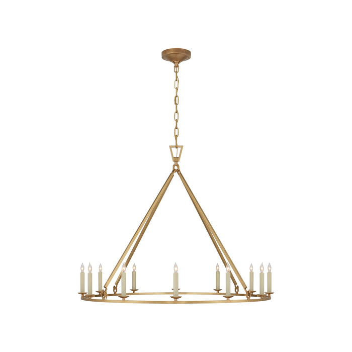 Darlana Ring Chandelier in Antique-Burnished Brass/Single Tier (Large).