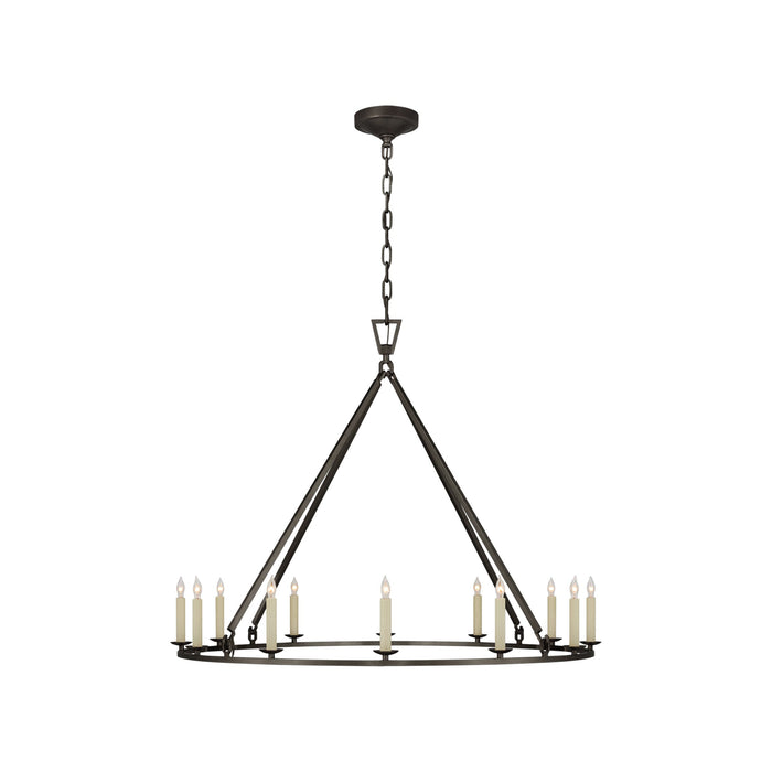 Darlana Ring Chandelier in Aged Iron/Single Tier (Large).