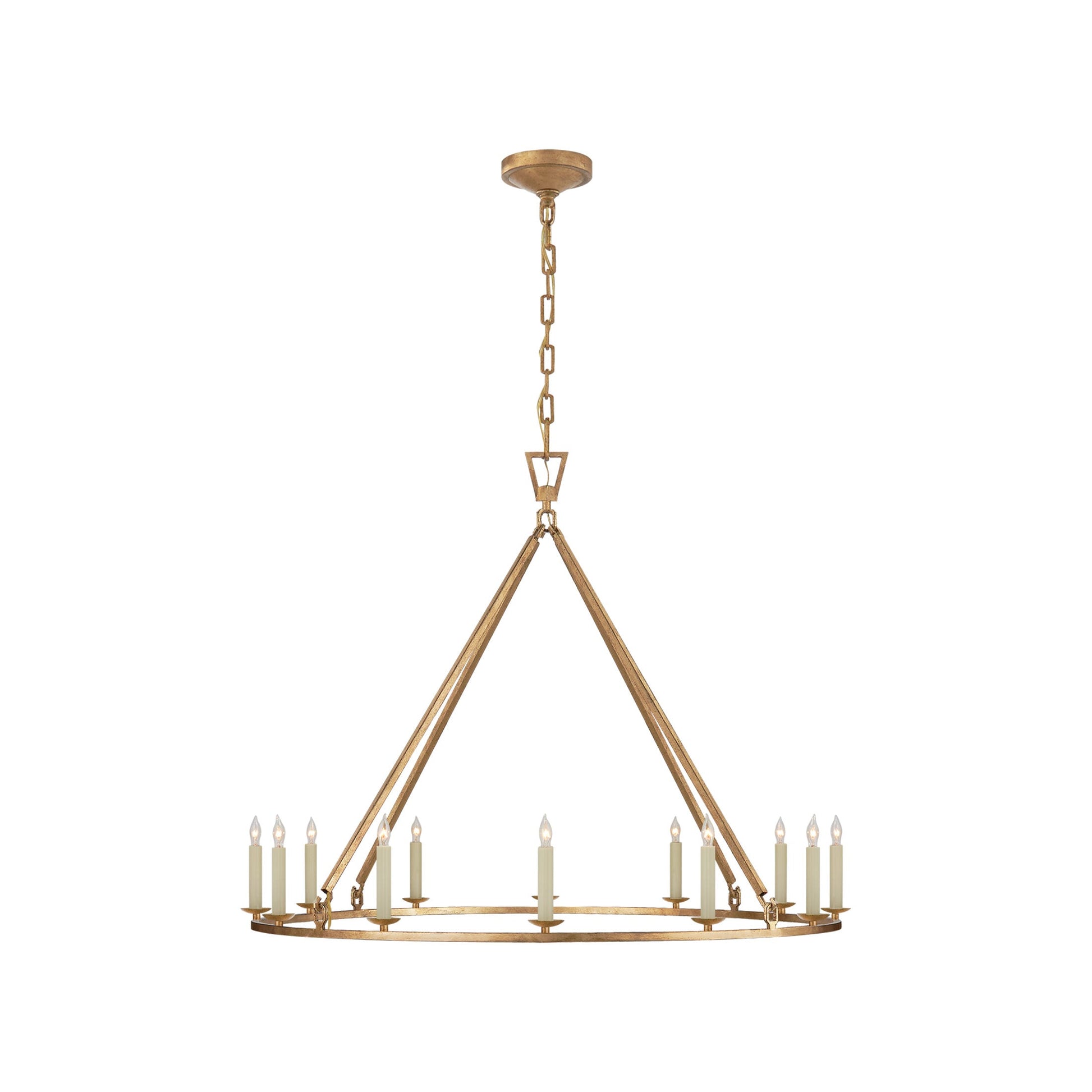 Darlana Ring Chandelier in Gilded Iron/Single Tier (40"D X 31.5"H).