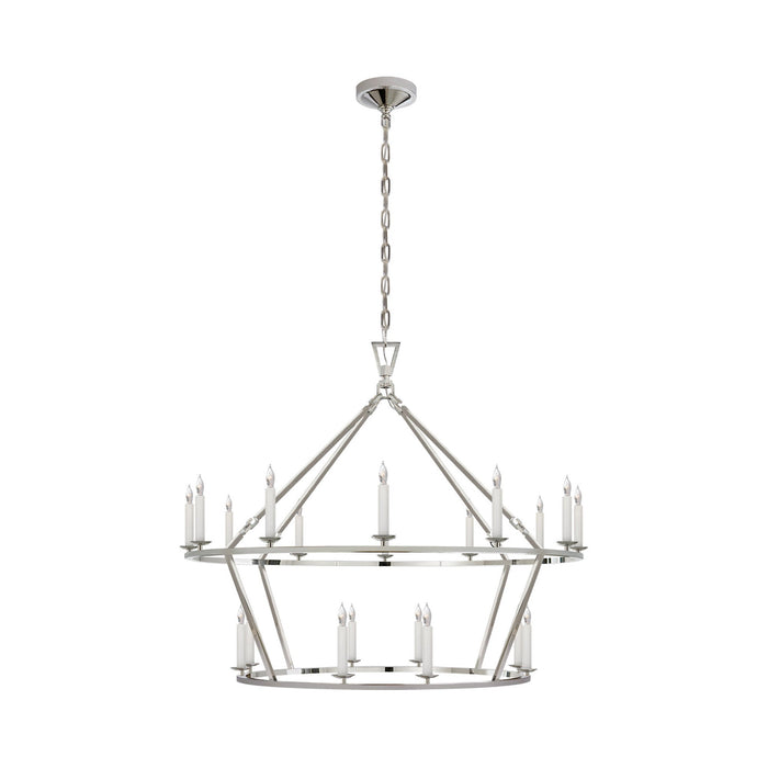 Darlana Ring Chandelier in Polished Nickel/Two Tier (Large).
