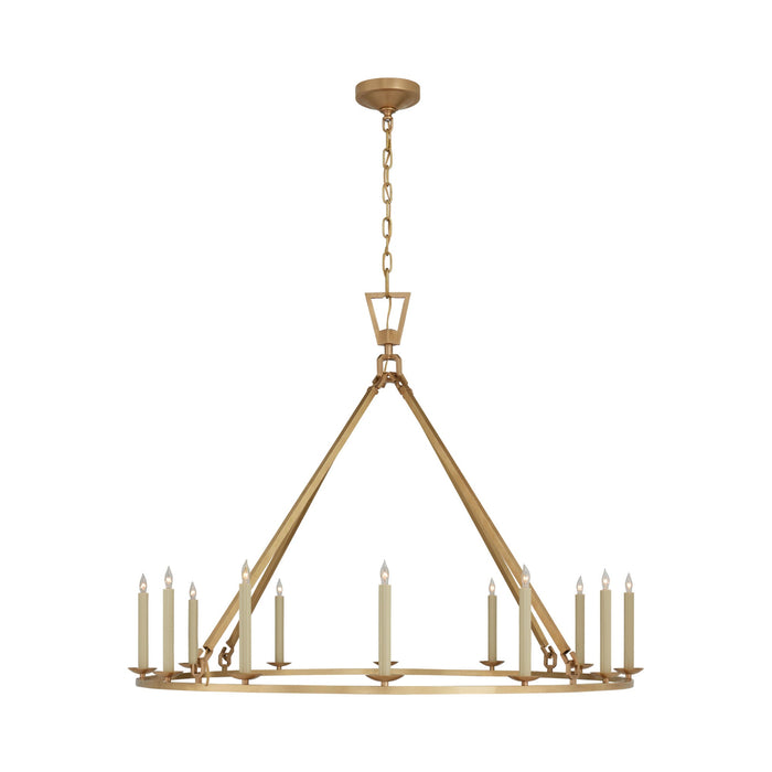 Darlana Ring Chandelier in Antique-Burnished Brass/Single Tier (X-Large).