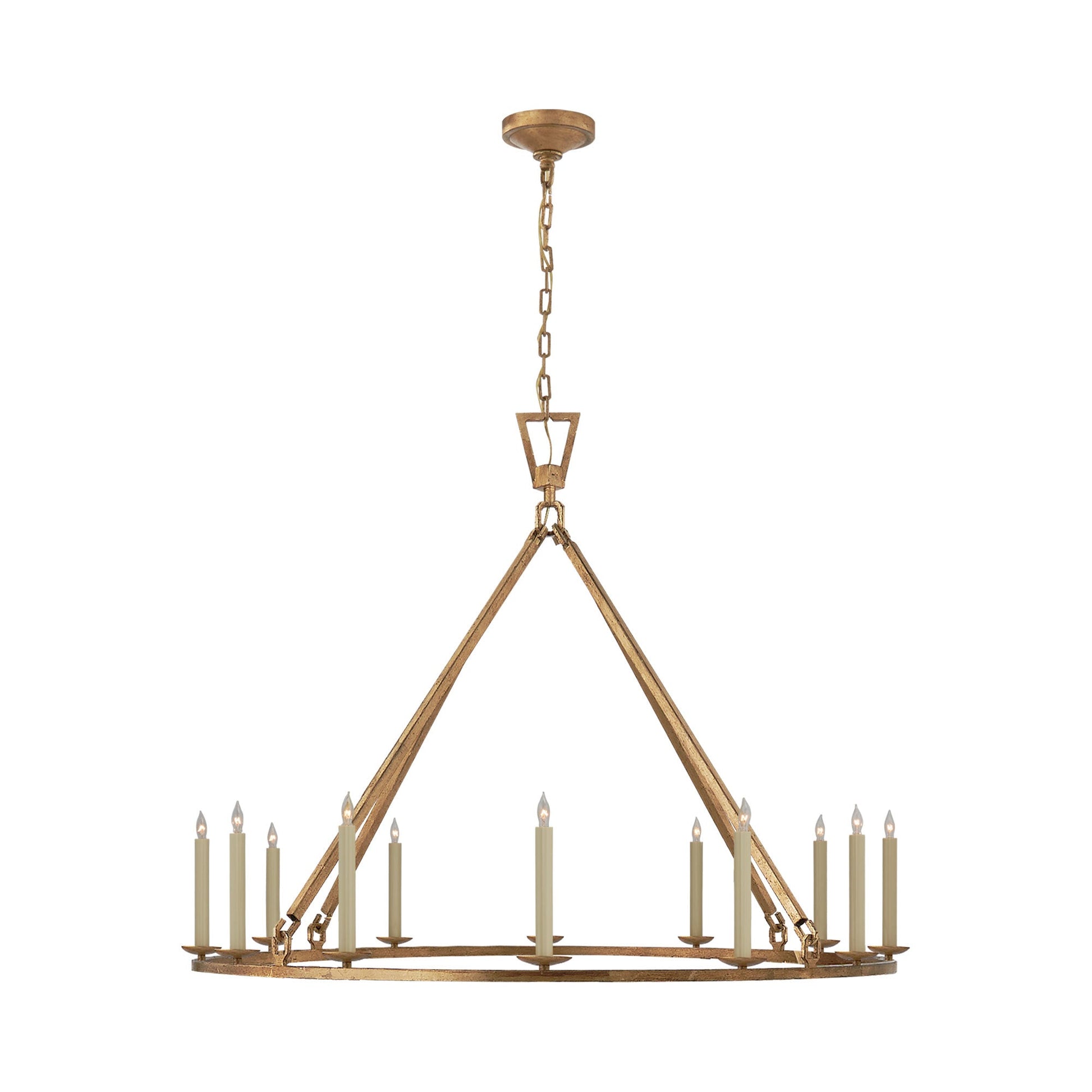 Darlana Ring Chandelier in Gilded Iron/Single Tier (50"D X 38.75"H).