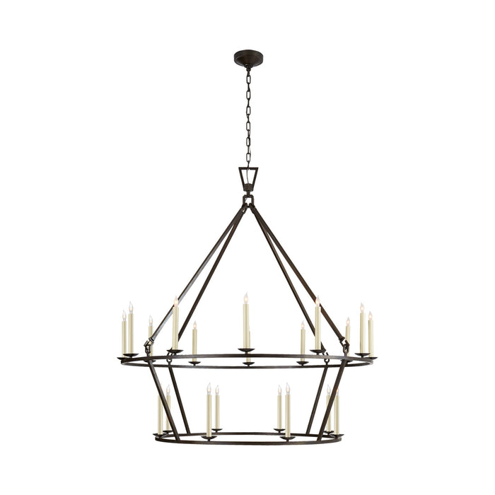 Darlana Ring Chandelier in Aged Iron/Two Tier (X-Large).