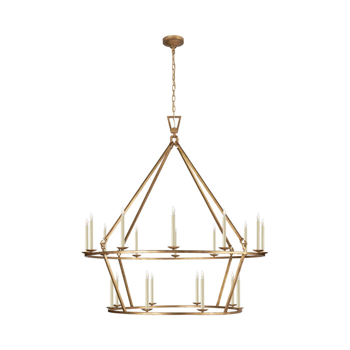 Darlana Ring Chandelier in Gilded Iron/Two Tier (X-Large).