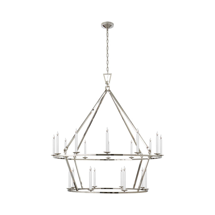 Darlana Ring Chandelier in Polished Nickel/Two Tier (X-Large).