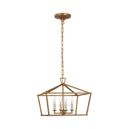 Darlana Semi Flush Mount Ceiling Light in Gilded Iron.