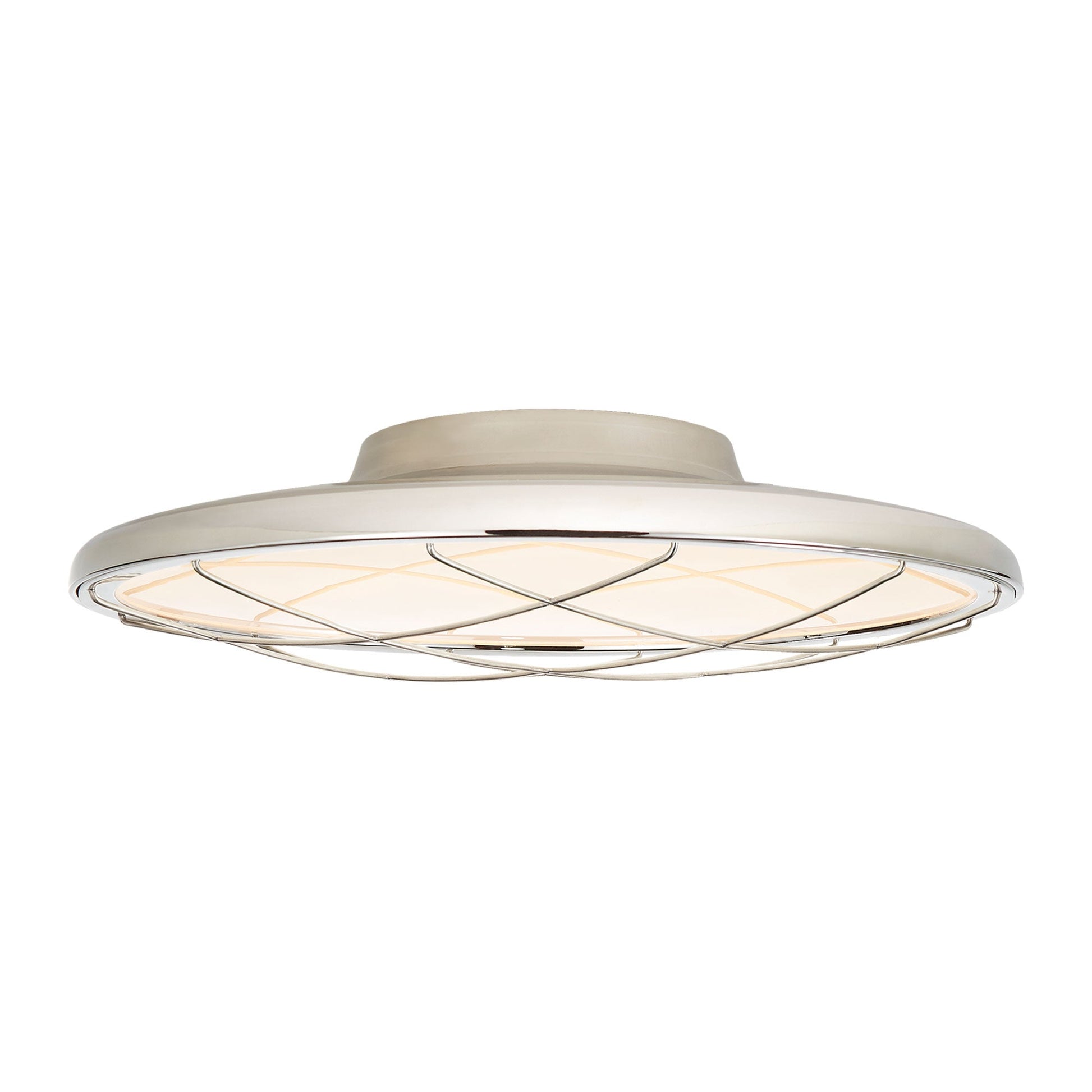 Dot Flush Mount LED Ceiling Light in Polished Nickel (Large).