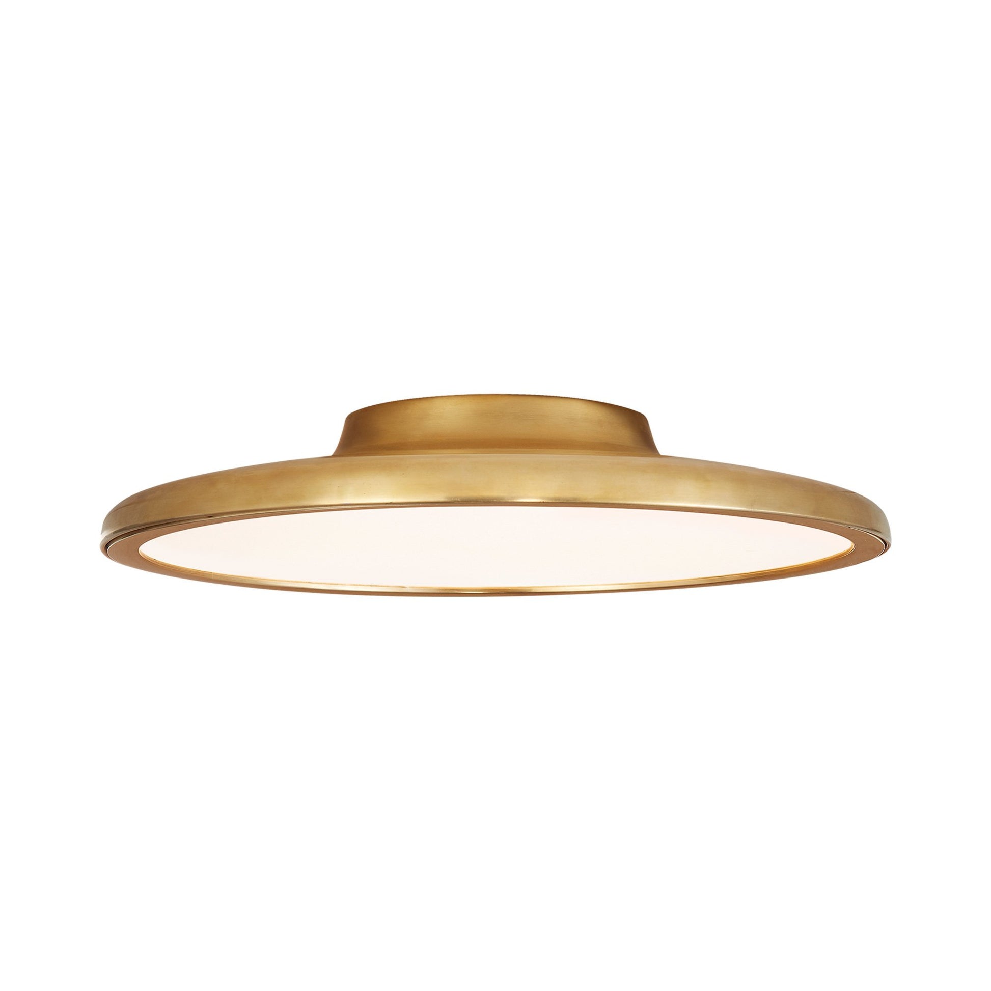 Dot LED Flush Mount Ceiling Light in Natural Brass (Medium).