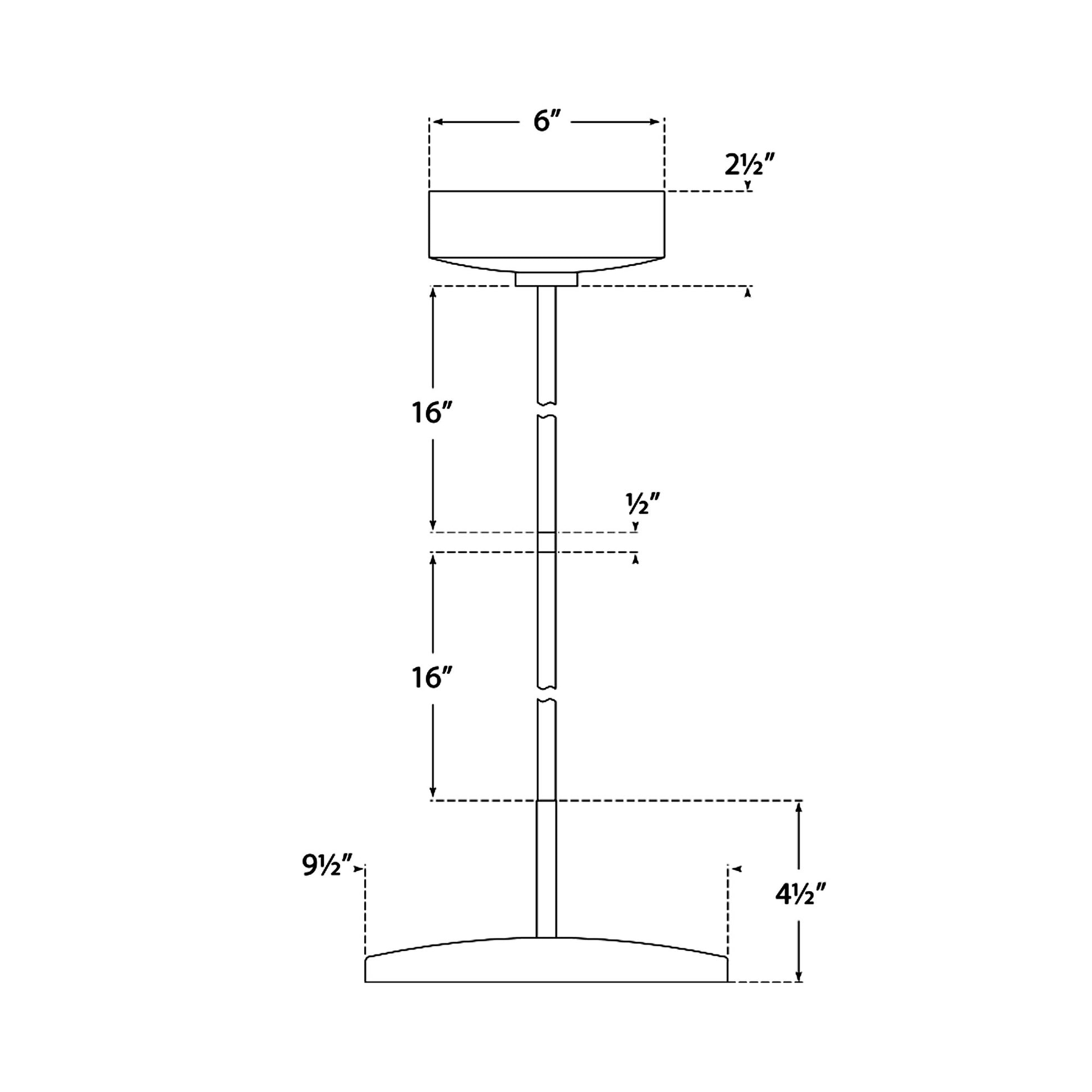 Dot LED Pendant Light - line drawing.