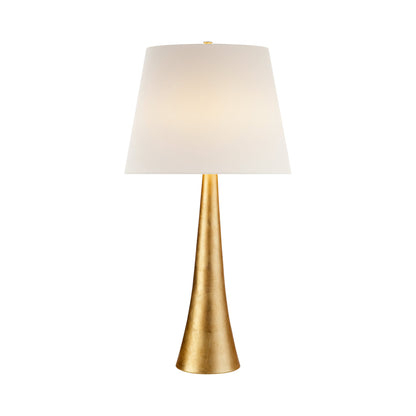 Dover Table Lamp with Linen Shade in Gild.