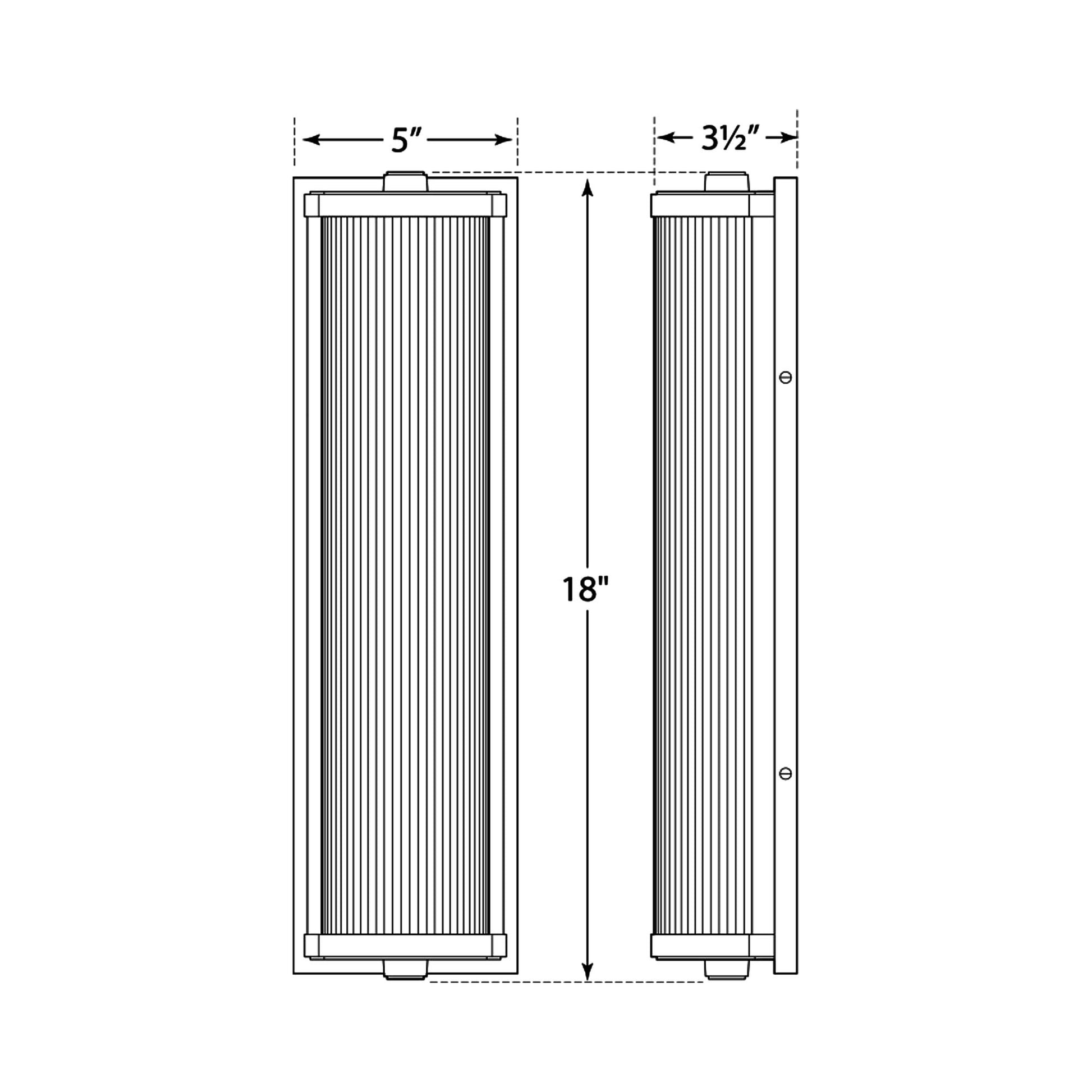 Dresser Wall Light - line drawing.