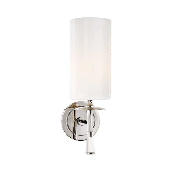 Drunmore Wall Light in Polished Nickel with Crystal/Glass.