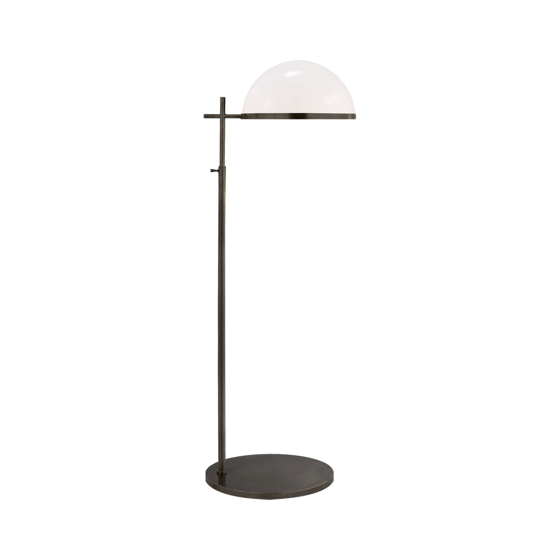 Dulcet Floor Lamp in Bronze/White Glass.