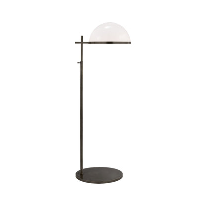 Dulcet Floor Lamp in Bronze/White Glass.