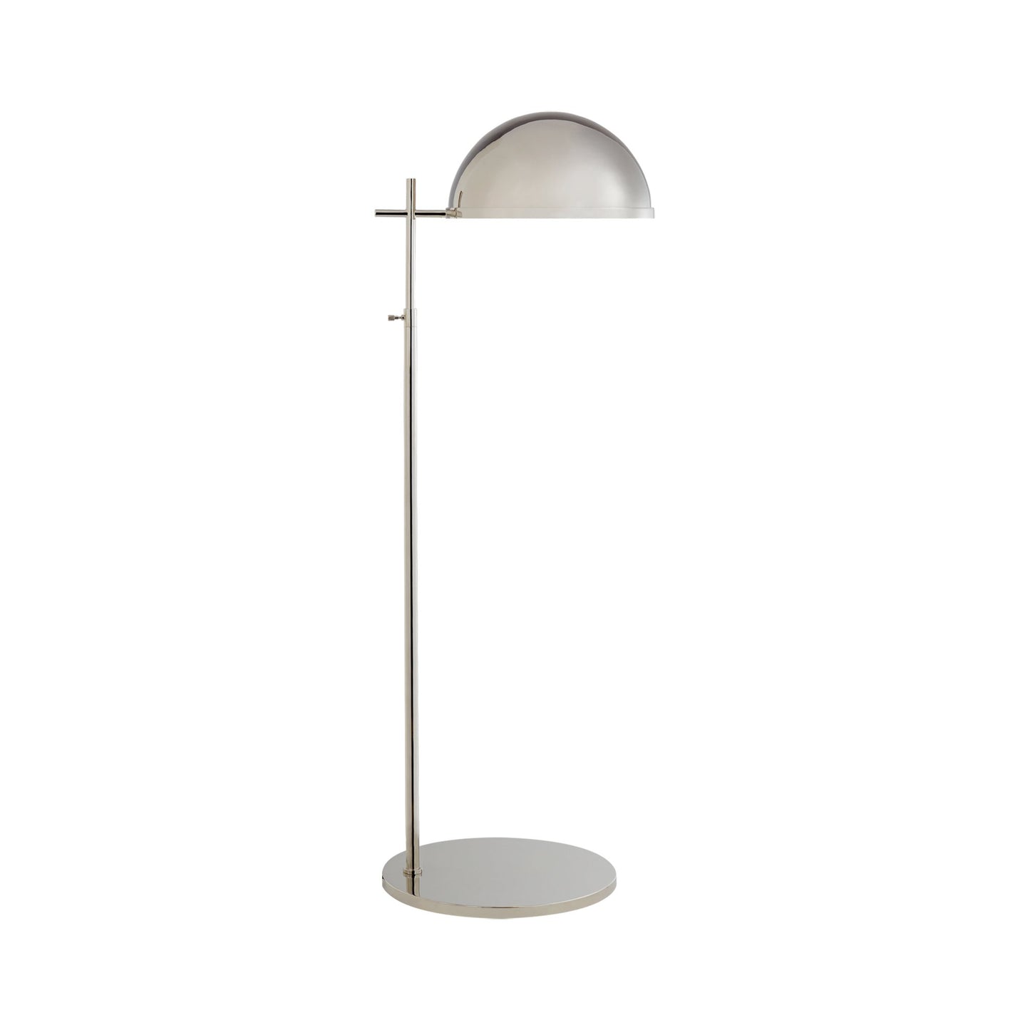 Dulcet Floor Lamp in Polished Nickel/Polished Nickel.