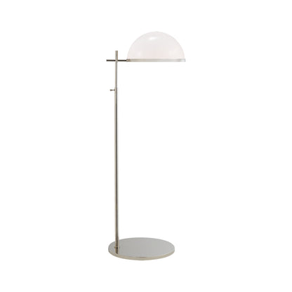 Dulcet Floor Lamp in Polished Nickel/White Glass.